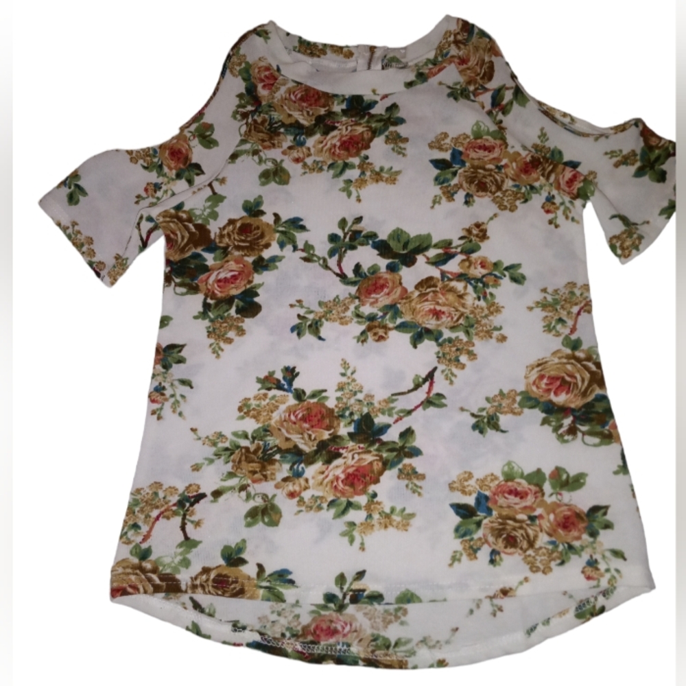 Floral Print Knit Top, See Description